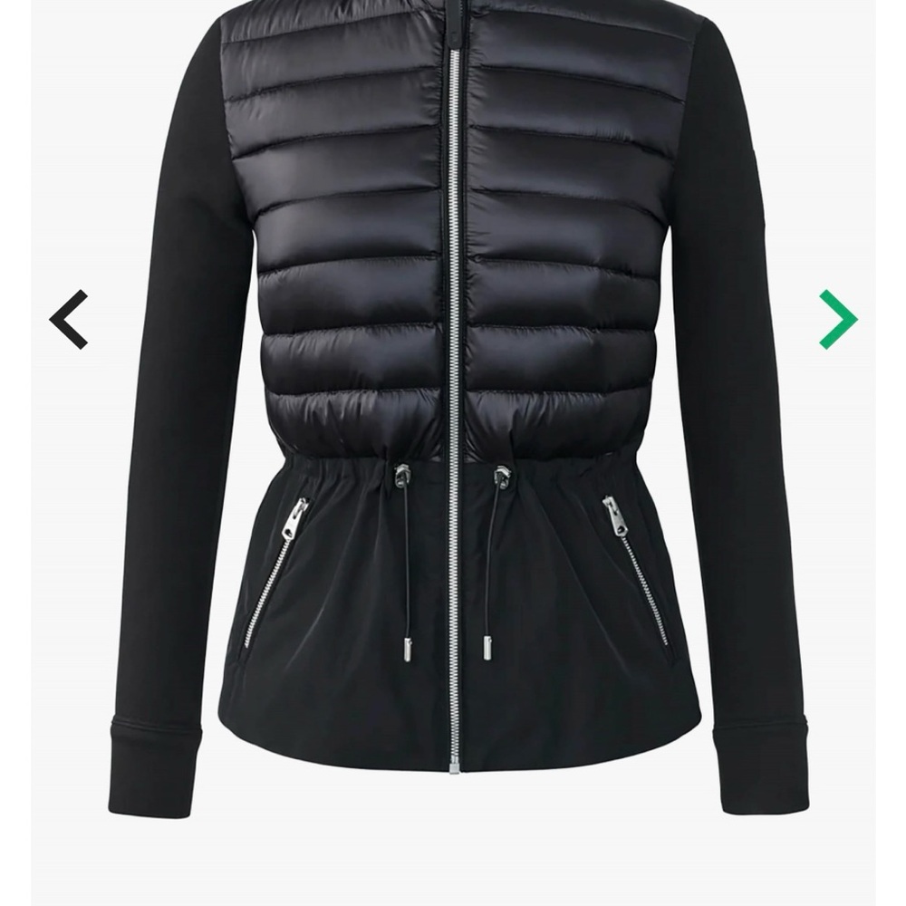 MACKAGE Black Hybrid Puffer Jacket with Quilted Design